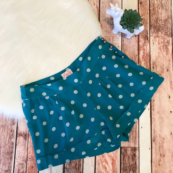 Plenty by Tracy Reese Shorts Polka Dot Size 6 Silk - Picture 2 of 8